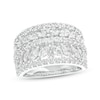 Thumbnail Image 0 of 2-1/2 CT. T.W. Certified Lab-Created Diamond Multi-Row Anniversary Band in 14K White Gold (F/VS2)