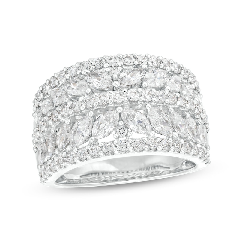 2-1/2 CT. T.W. Certified Lab-Created Diamond Multi-Row Anniversary Band ...