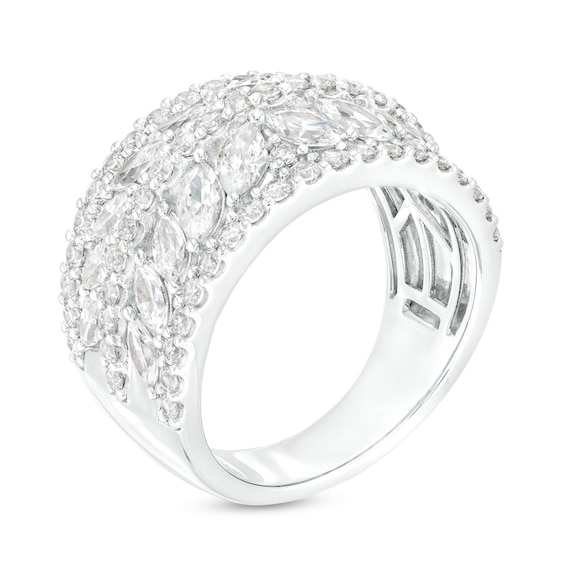 2-1/2 CT. T.w. Certified Lab-Grown Diamond Multi-Row Anniversary Band in 14K White Gold (F/Vs2)