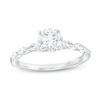 Thumbnail Image 1 of Celebration Infinite™ 1-3/4 CT. T.W. Certified Diamond Scallop Shank Engagement Ring in 14K White Gold (I/SI2)