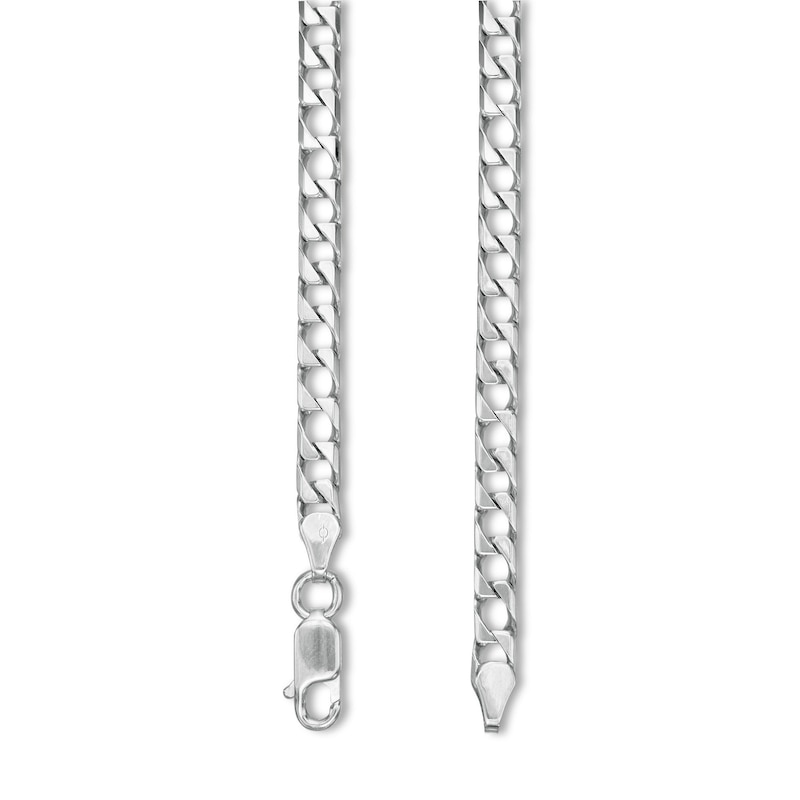 Zales Men's 7.6mm Curb Chain Necklace in Sterling Silver - 24