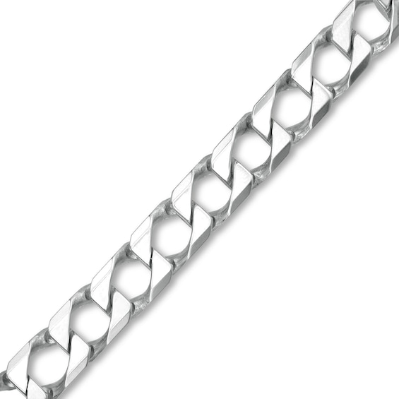 6.0mm Diamond-Cut Curb Chain Bracelet in Solid Sterling Silver - 8.5"