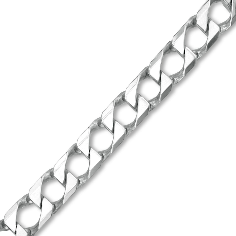 6.0mm Diamond-Cut Curb Chain Bracelet in Solid Sterling Silver  - 8.5"