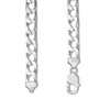 Thumbnail Image 2 of 6.0mm Diamond-Cut Curb Chain Bracelet in Solid Sterling Silver  - 8.5"