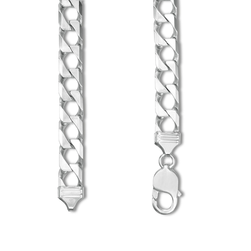 6.0mm Diamond-Cut Curb Chain Bracelet in Solid Sterling Silver  - 8.5"