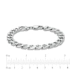 Thumbnail Image 3 of 6.0mm Diamond-Cut Curb Chain Bracelet in Solid Sterling Silver  - 8.5"