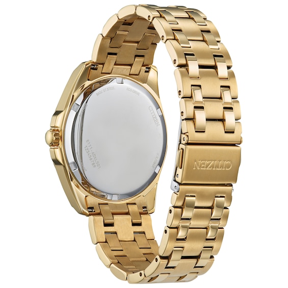 Menâs Citizen Eco-DriveÂ® Classic Gold-Tone IP Watch with Champagne Dial (Model: Bm7532-54P)