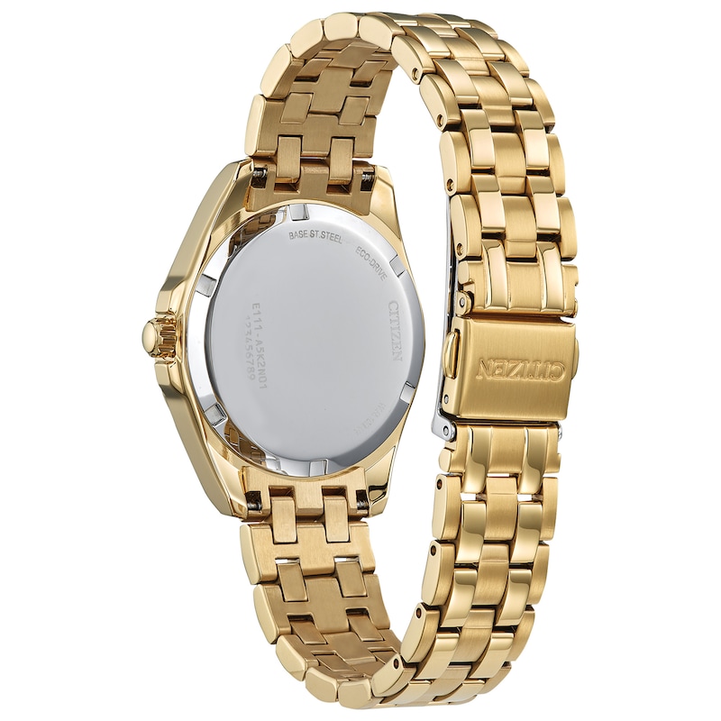 Ladies' Citizen Eco-Drive® Classic Gold-Tone IP Watch with Champagne Dial  (Model: EO1222-50P)