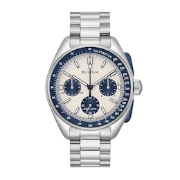 Men's Bulova Lunar Pilot Watch with Blue and White Dial (Model: 98K112)