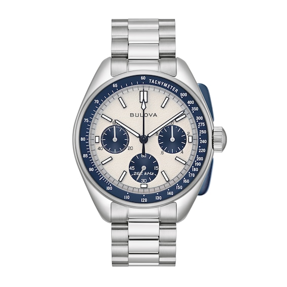 Men's Bulova Lunar Pilot Watch with Blue and White Dial (Model: 98K112)