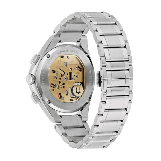 Men's Bulova Curv Chronograph Watch with Green Dial (Model: 96A297)