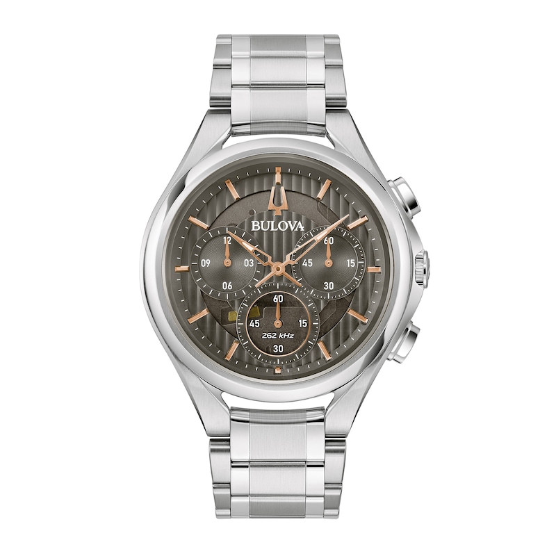 Main Image 1 of Men's Bulova CURV Chronograph Watch with Grey Dial (Model: 96A298)