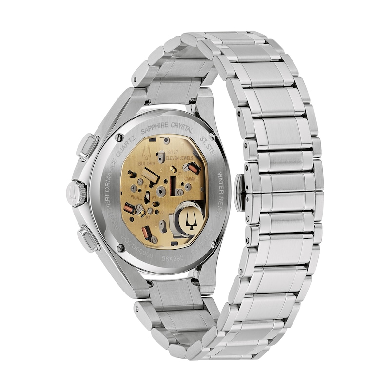 Main Image 2 of Men's Bulova CURV Chronograph Watch with Grey Dial (Model: 96A298)