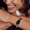 Thumbnail Image 3 of Ladies' Bulova Gemini Diamond Accent Two-Tone IP Bangle Watch with Tonneau Black Dial (Model: 98P216)