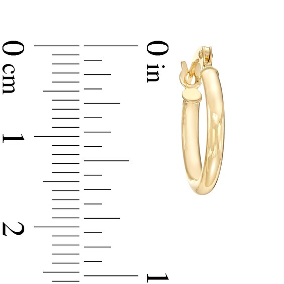 5.0mm Hoop Earrings, Ball Stud Earrings and Box Chain Necklace Set in 14K Gold