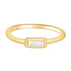 Thumbnail Image 2 of 1/15 CT. T.W. Baguette Diamond Six Stone Bar Ring in 10K Gold - Size 7