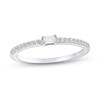 Thumbnail Image 1 of 1/5 CT. T.W. Baguette and Round Diamond Ring in 10K White Gold - Size 7