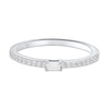 Thumbnail Image 2 of 1/5 CT. T.W. Baguette and Round Diamond Ring in 10K White Gold - Size 7