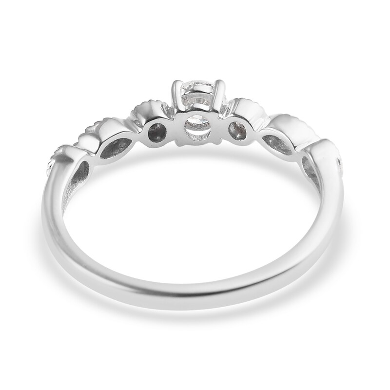 Main Image 2 of 1/3 CT. T.W. Diamond Art Deco-Inspired Vintage-Style Ring in 10K White Gold - Size 7