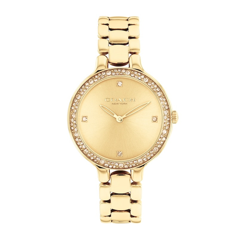 Main Image 1 of Ladies' Coach Chelsea Crystal Accent Gold-Tone IP Watch with Gold-Tone Dial (Model: 14504125)