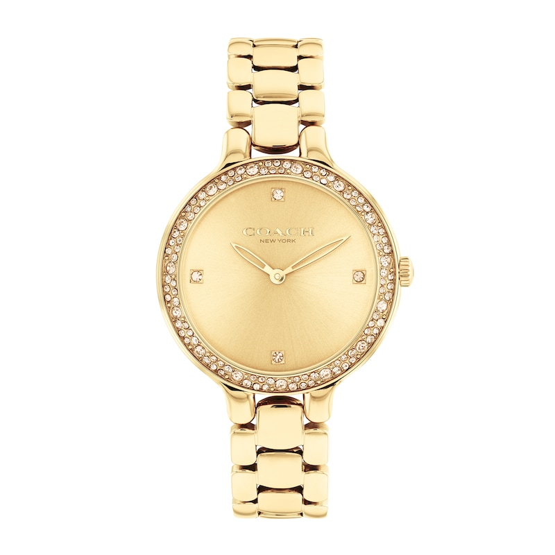 Ladies' Coach Chelsea Crystal Accent Gold-Tone IP Watch with Gold-Tone Dial (Model: 14504125)