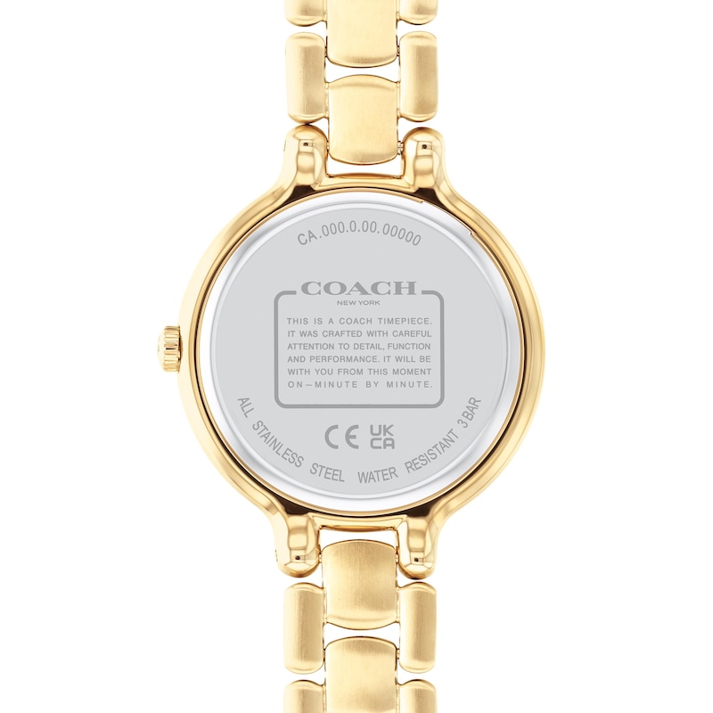 Ladies' Coach Chelsea Crystal Accent Gold-Tone IP Watch with Gold-Tone Dial  (Model: 14504125) | Zales