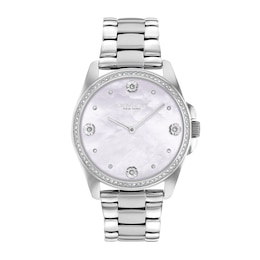 Ladies' Coach Greyson Crystal Accent Watch with Mother-of-Pearl Dial (Model: 14504108)