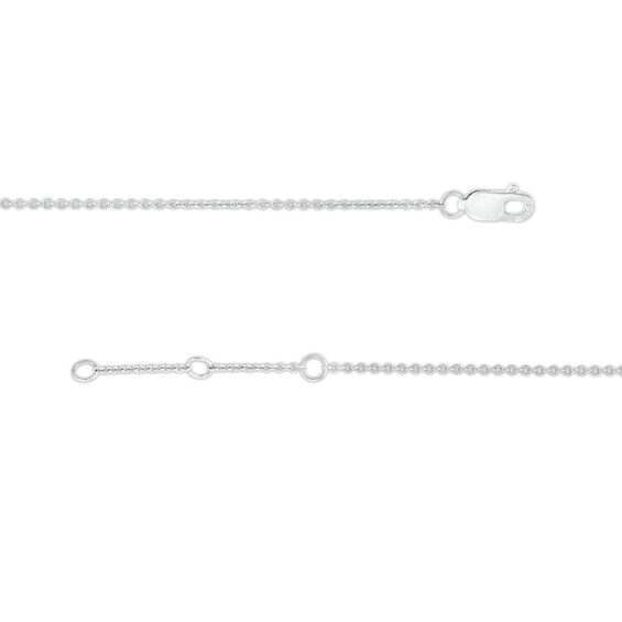 Love Talks 1/8 CT. T.w. Diamond "Sister" Script Bracelet in 10K White Gold - 7.5"