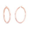 Thumbnail Image 0 of 40.0mm Hoop Earrings in Stainless Steel with Rose Ion-Plate