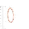Thumbnail Image 2 of 50.0mm Hoop Earrings in Stainless Steel with Rose Ion-Plate