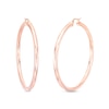 Thumbnail Image 0 of 60.0mm Hoop Earrings in Stainless Steel with Rose Ion-Plate
