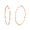Thumbnail Image 0 of 60.0mm Hoop Earrings in Stainless Steel with Rose Ion-Plate
