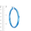 Thumbnail Image 2 of 50.0mm Hoop Earrings in Stainless Steel with Blue Ion-Plate