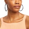 Thumbnail Image 1 of 60.0mm Hoop Earrings in Stainless Steel with Blue Ion-Plate