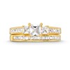 Thumbnail Image 3 of 1-3/4 CT. T.W. Princess-Cut Diamond Three Stone Channel-Set Bridal Set in 14K Gold