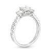 Thumbnail Image 3 of 1-1/4 CT. T.W. Princess-Cut Diamond Three Stone Tapered Shank Engagement Ring in 14K White Gold (I/I2)