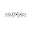 Thumbnail Image 4 of 1-1/4 CT. T.W. Princess-Cut Diamond Three Stone Tapered Shank Engagement Ring in 14K White Gold (I/I2)
