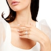 Thumbnail Image 2 of 1-1/2 CT. T.W. Princess-Cut Diamond Scallop Frame Bridal Set in 14K White Gold