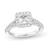 Thumbnail Image 0 of 1-3/4 CT. T.W. Princess-Cut Diamond Frame Split Shank Engagement Ring in 14K White Gold (I/I2)