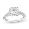 Thumbnail Image 0 of 1-3/4 CT. T.W. Princess-Cut Diamond Frame Split Shank Engagement Ring in 14K White Gold (I/I2)