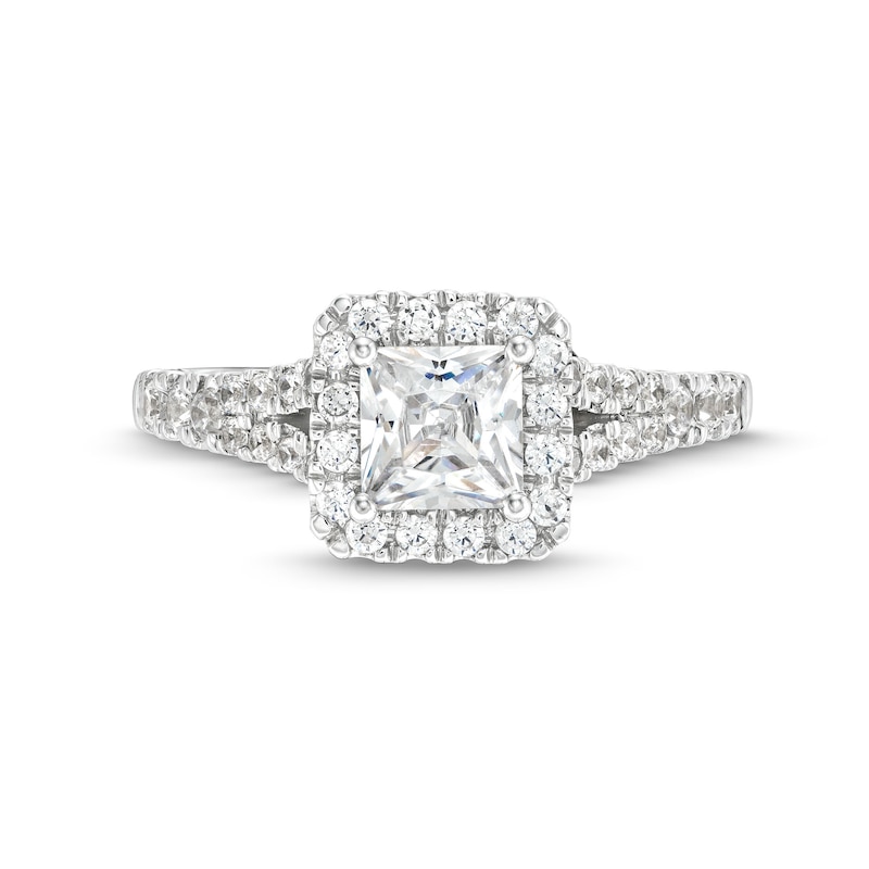 1-3/4 CT. T.W. Princess-Cut Diamond Frame Split Shank Engagement Ring in 14K White Gold (I/I2)
