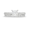 Thumbnail Image 4 of 1-3/4 CT. T.W. Princess-Cut Diamond Hidden Halo Tapered Shank Vintage-Style Bridal Set in 14K White Gold