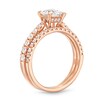 Thumbnail Image 3 of 1-3/4 CT. T.W. Princess-Cut Diamond Hidden Halo Tapered Shank Vintage-Style Bridal Set in 14K Rose Gold