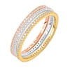 Thumbnail Image 1 of 1/2 CT. T.W. Diamond Three Piece Stackable Ring Set in Sterling Silver and Two-Tone Rhodium