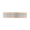 Thumbnail Image 2 of 1/2 CT. T.W. Diamond Three Piece Stackable Ring Set in Sterling Silver and Two-Tone Rhodium