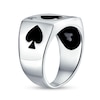 Thumbnail Image 2 of Men's Oxidized Ace of Spades Signet Ring in Sterling Silver