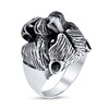 Thumbnail Image 2 of Men's Oxidized Roaring Bear Ring in Sterling Silver