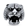 Thumbnail Image 3 of Men's Oxidized Roaring Bear Ring in Sterling Silver