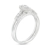 Thumbnail Image 3 of 1/2 CT. T.W. Marquise-Shaped Multi-Diamond Frame Bridal Set in 10K White Gold