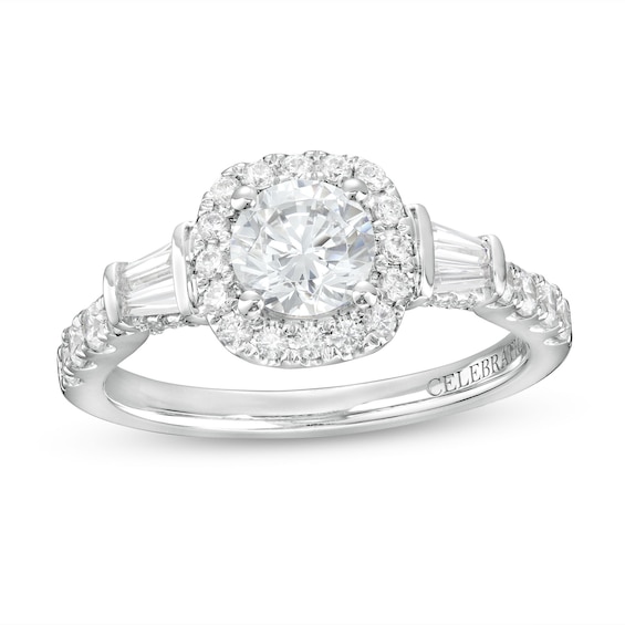 Celebration Infiniteâ¢ 1-3/4 CT. T.w. Certified Diamond Cushion-Shaped Frame Engagement Ring in 14K White Gold (I/Si2)